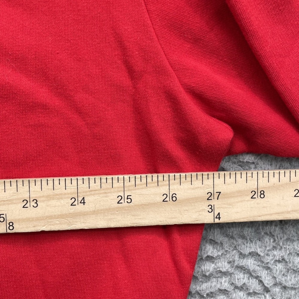 Sweatshirt Lot 2 Womens Large Red Blue Cropped Boxy Oversized Sweater Sportswear - Picture 8 of 11